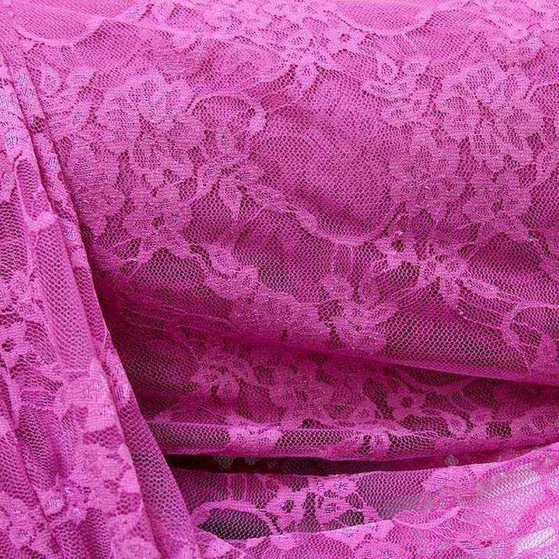 Tissu dentelle extensible Fuchsia Tissu dentelle extensible Fuchsia