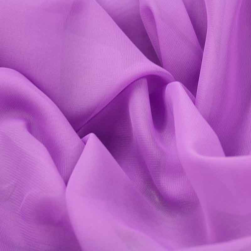 Tissu Mousseline unie Violet Lilas