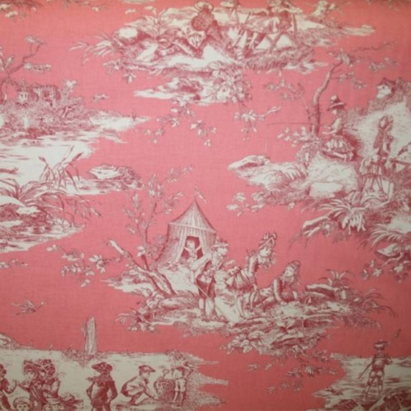 Toile de Jouy Histoire D'eau Hotpink Toile de Jouy Histoire D'eau Hotpink
