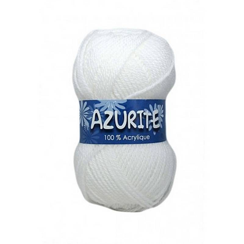 Fil à tricoter Laine Azurite Blanc 1300-0501