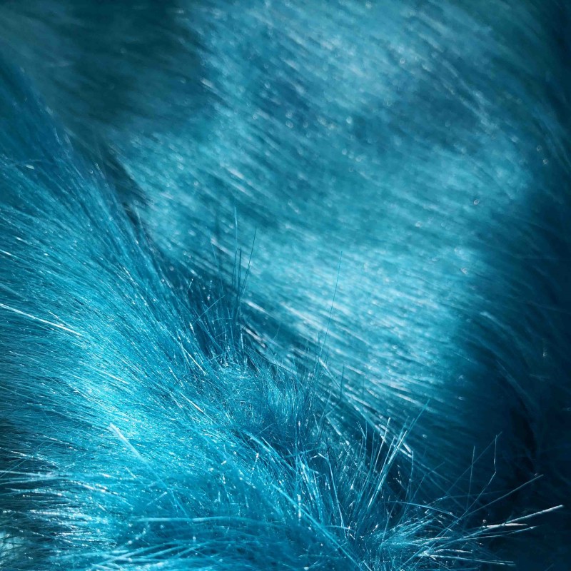 Fausse Fourrure Yeti Bleu Canard Fausse Fourrure Yeti Bleu Canard
