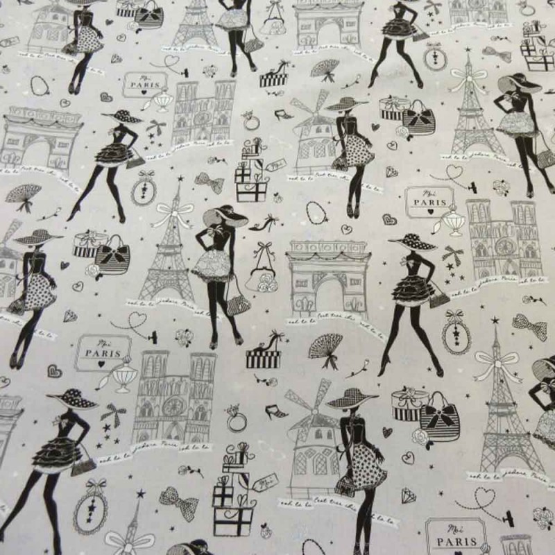 Tissu Imprimé la Parisienne de St Germain Tissu Imprimé la Parisienne de St Germain
