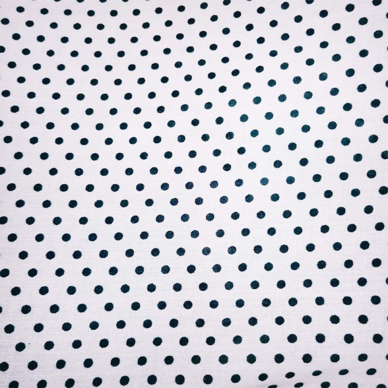 Viscose Imprimée fond Blanc à pois Noirs Viscose Imprimée fond Blanc à pois Noirs