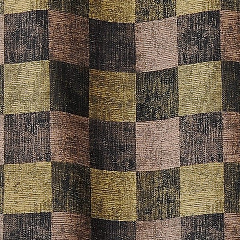 Tissu d'ameublement aspect velours jaune et beige. Tissu d'ameublement aspect velours jaune et beige.