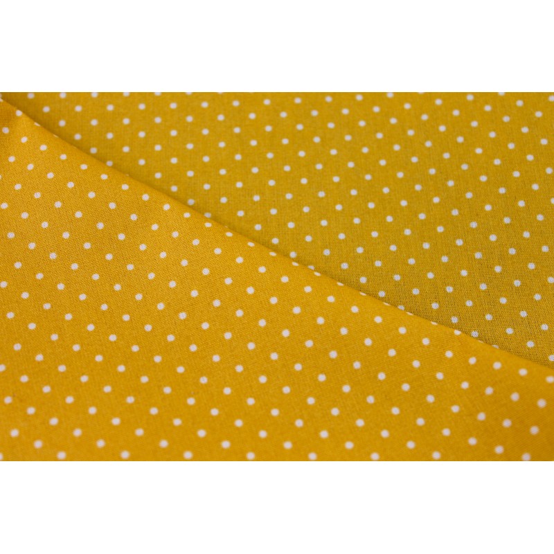 Coton enduit à pois jaune Coton enduit à pois jaune