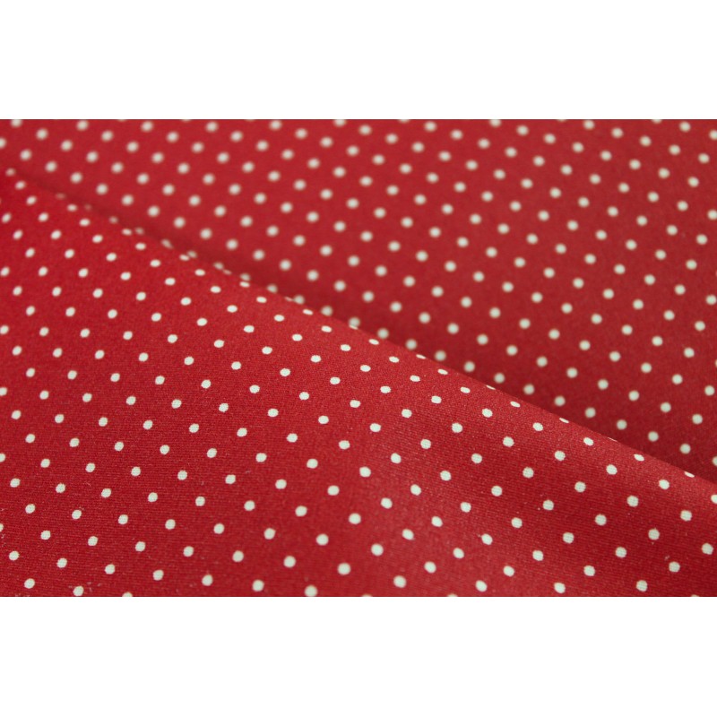 Coton enduit à pois rouge Coton enduit à pois rouge