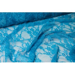 Tissu dentelle extensible Turquoise
