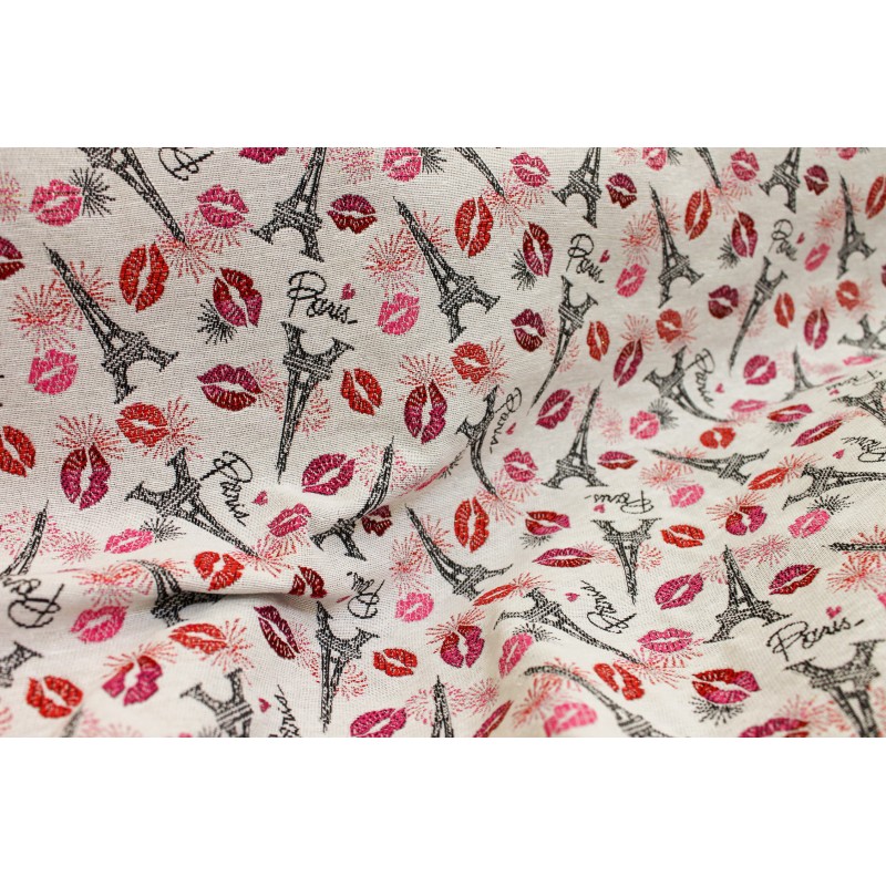 Jacquard Bisous Blanc Jacquard Bisous Blanc