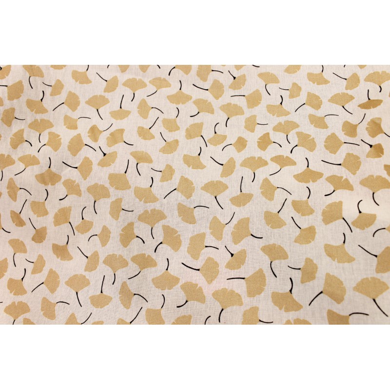 Coton Ginkgo Ivoire & Or Coton Ginkgo Ivoire & Or