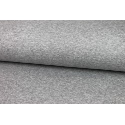 Tissu Sweat Gris Clair Envers Gratté