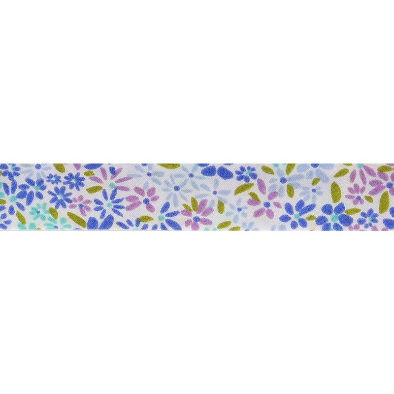 Biais replié fleurs 19/9,5/9,5 Biais replié fleurs 19/9,5/9,5