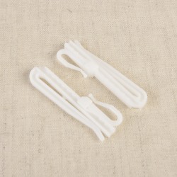 Crochets plastiques ajustables 12 piéces - blanc