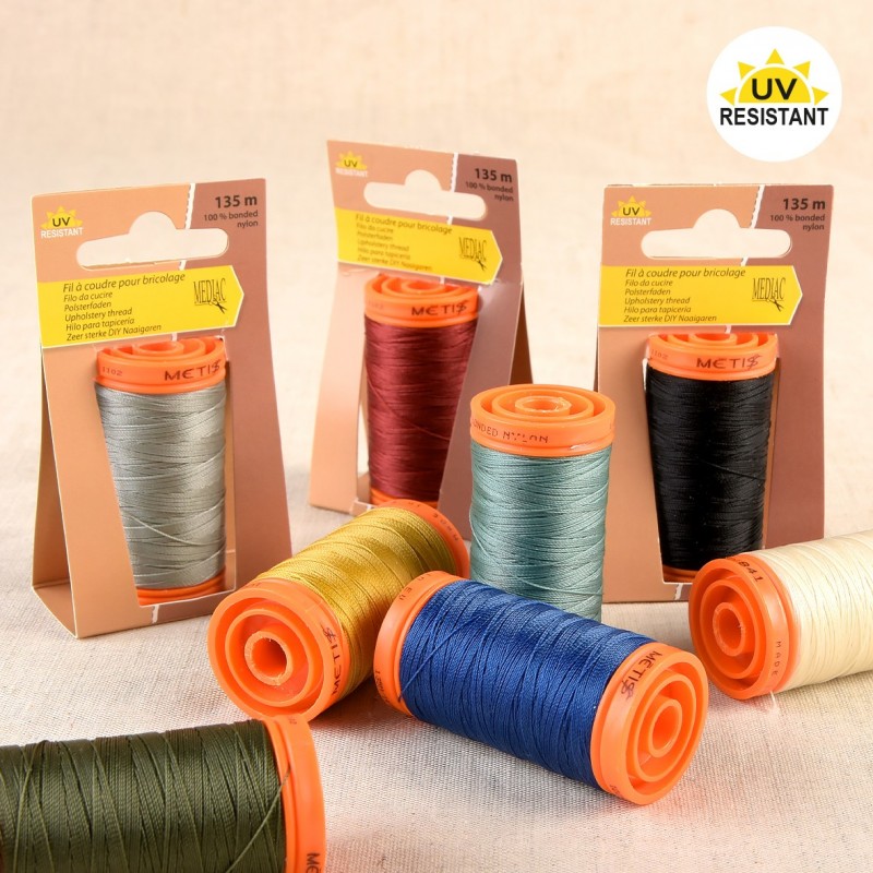Fil Nylon 135 Mètres Couleur Beige - Bobine Ultra Résistante Et Anti-UV Pour Mobilier D'extérieur Et Bricolage