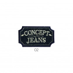 Ecusson "concept jeans" - blue jeans fonc