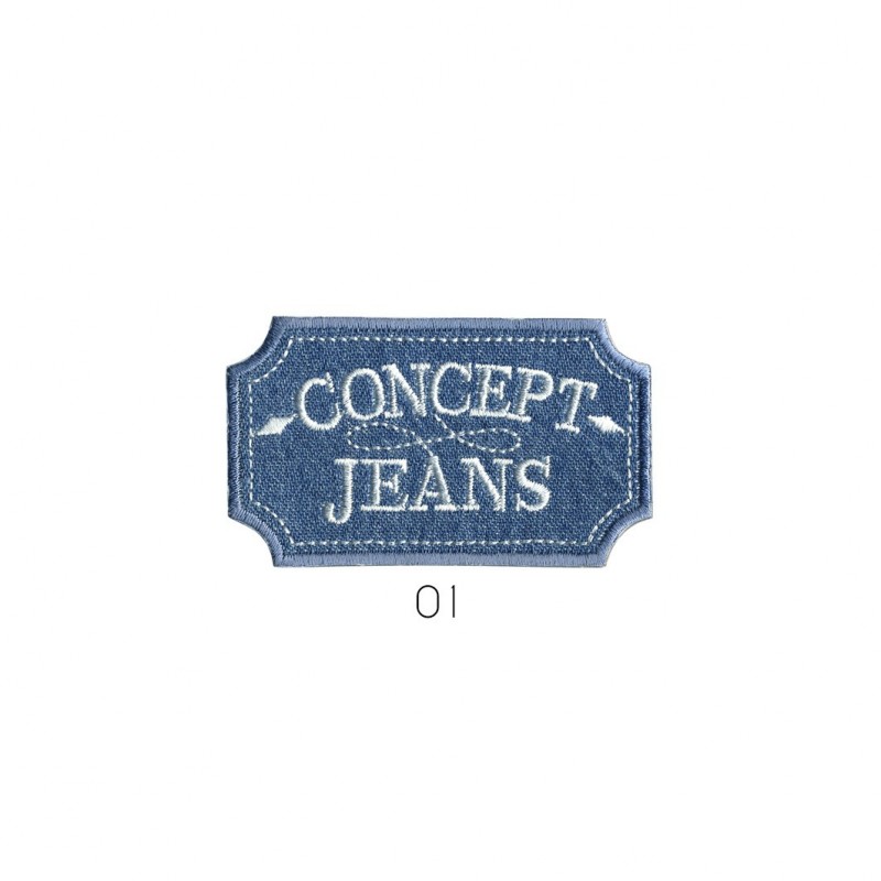 Ecusson "concept jeans" - blue jeans clai