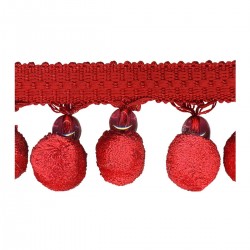 Frange avec pompons
