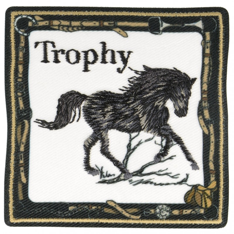 Ecussons cheval trophy - noir