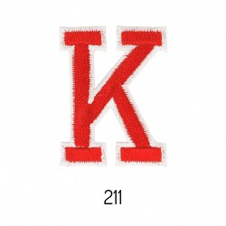 Lettres baton - rouge k