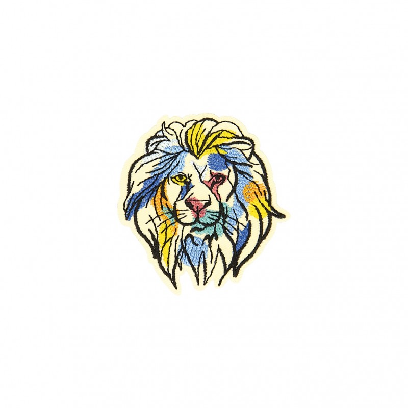 Ecusson couleur nature - lion