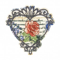Ecusson vintage - rose