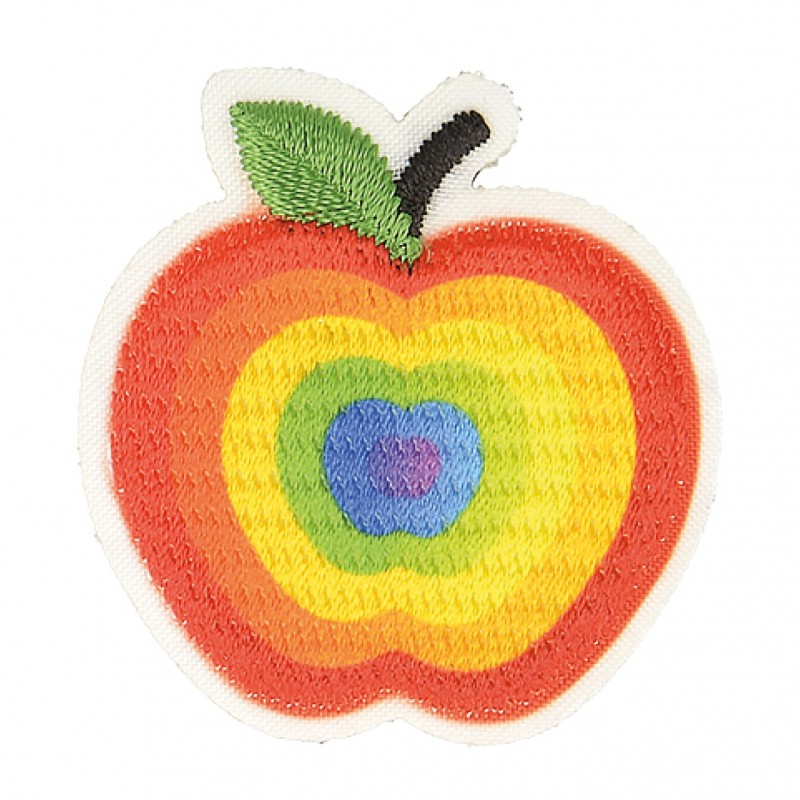 Ecusson pomme multicolo re - multicolore
