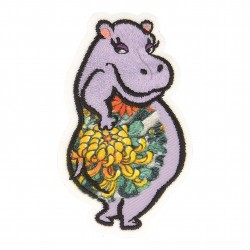 Ecusson animaux tatoues - hippopotame
