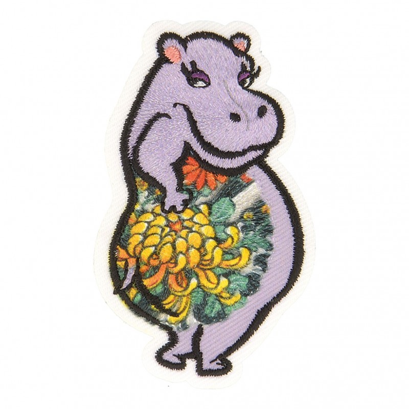 Ecusson animaux tatoues - hippopotame