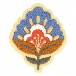 Ecusson fleur nordique - fleur bleue