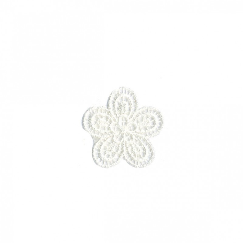Fleur broderie - blanc