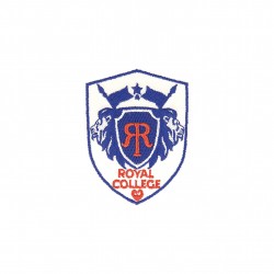Ecusson royal college - bleu/blanc