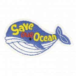 Ecusson eco friendly theme - save our ocean