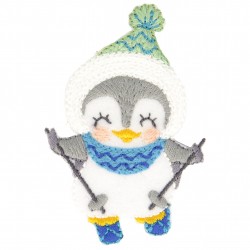 Ecussons d'hivers - pingouin batons