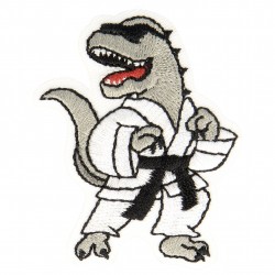 Ecussons monstre & co - croco judo gris