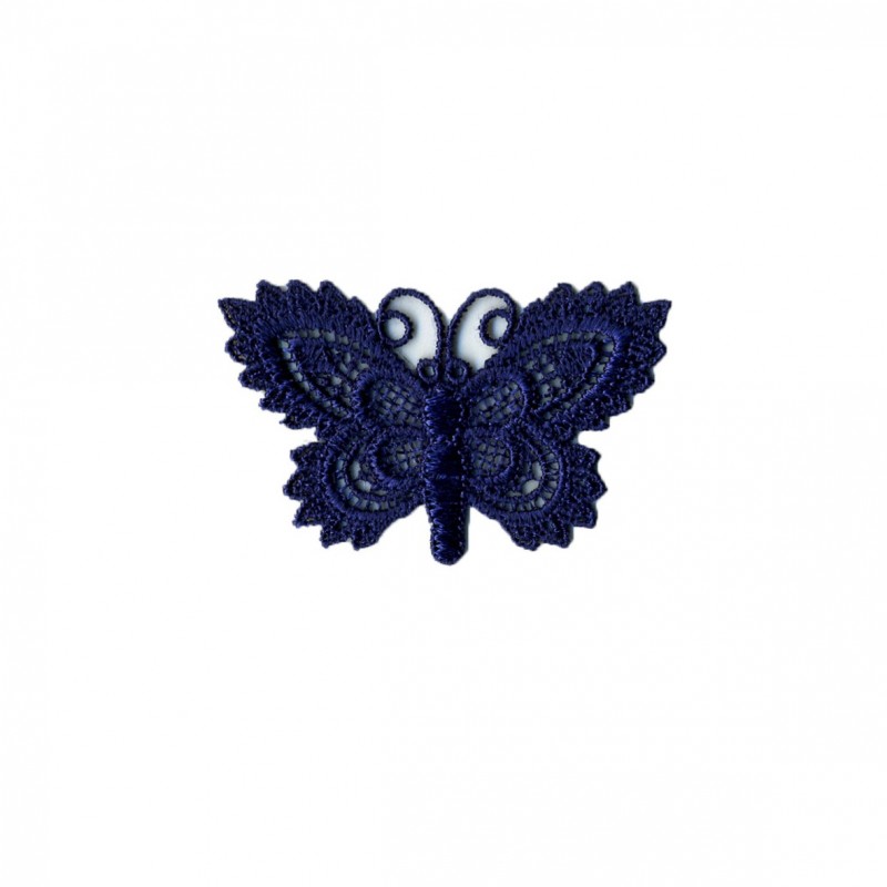 Papillon crochet- bleu marine