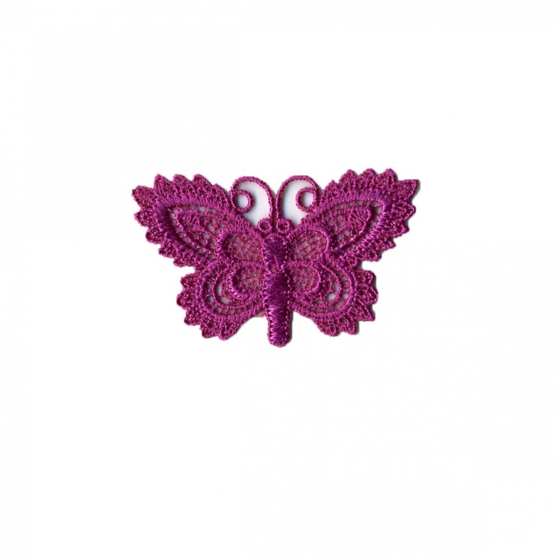 Papillon crochet- fuchsia