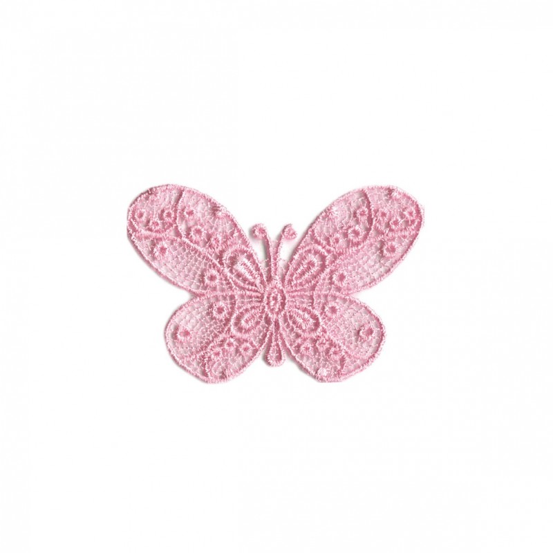 Papillon dentelle - rose