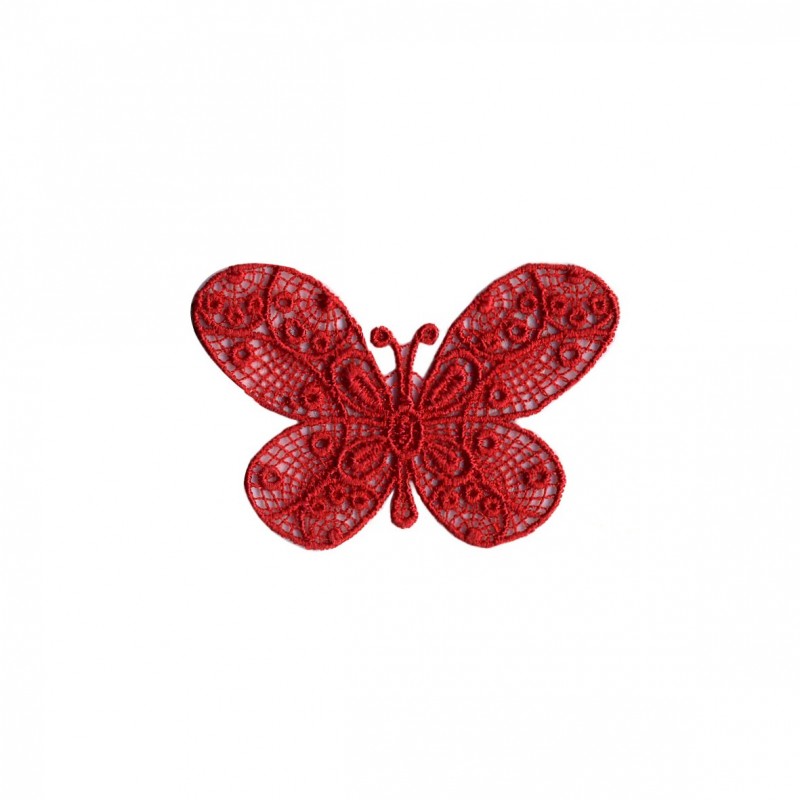 Papillon dentelle - rouge