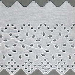 Broderie anglaise 116mm - blanc