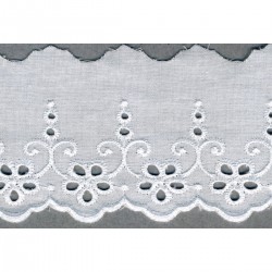Broderie anglaise 66mm - blanc