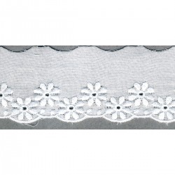 Broderie anglaise 40mm - blanc