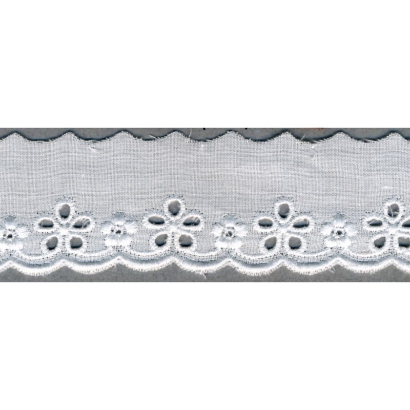 Broderie anglaise 34mm - blanc