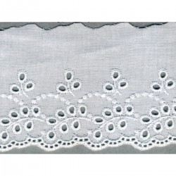 Broderie anglaise 70mm - blanc