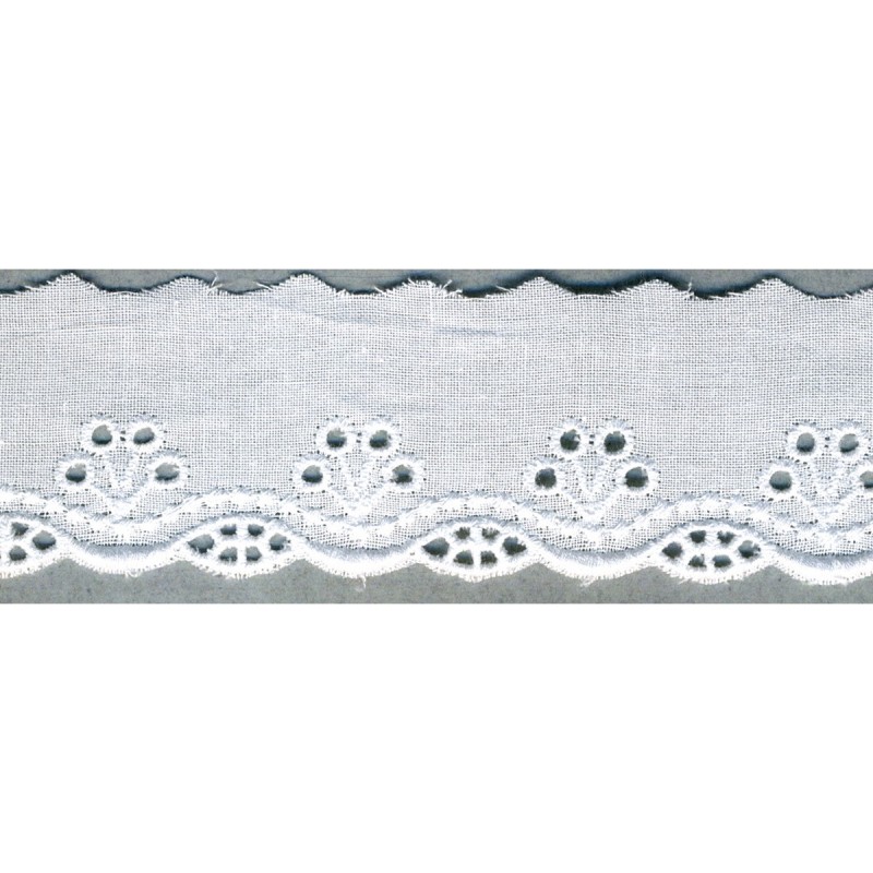 Broderie anglaise 34mm - blanc