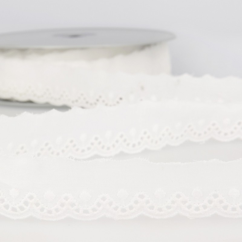 Broderie anglaise 24mm - blanc