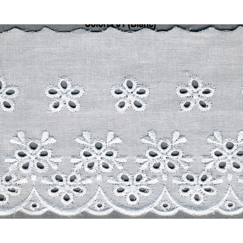 Broderie anglaise 80mm - blanc