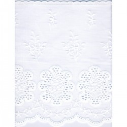 Broderie anglaise 18cm - blanc