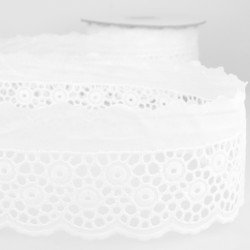 Broderie anglaise 60 mm - blanc