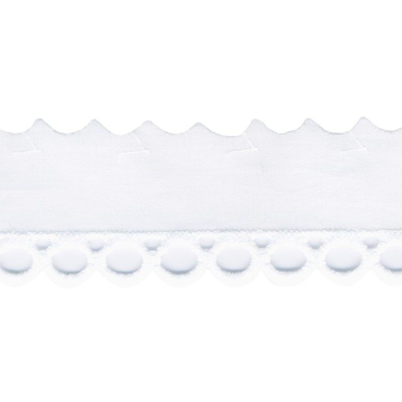 Broderie anglaise 3,50cm - blanc