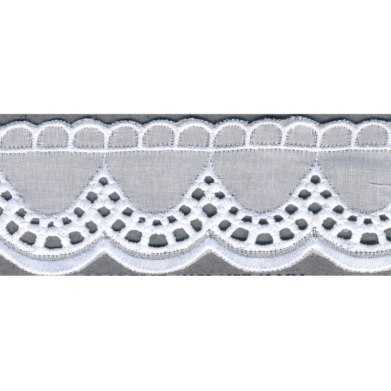 Broderie anglaise 40 mm - blanc