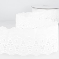Broderie anglaise 55 mm - blanc